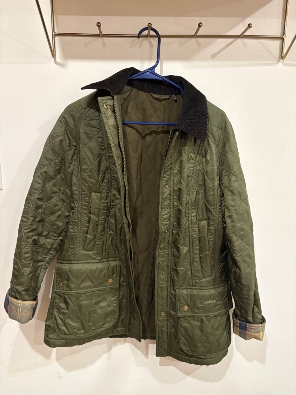 Women's Barbour Green Beadnell Polarquilt Jacket size 6